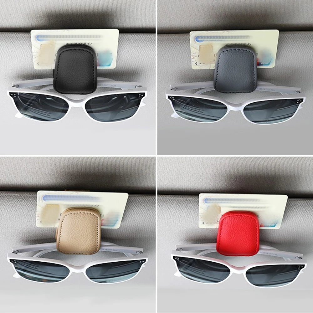 Universal Car Sunglasses Clip Card Ticket Holder Sun Visor Glasses Holder Pen Case Eyeglasses Hanger Car Interior Accessories